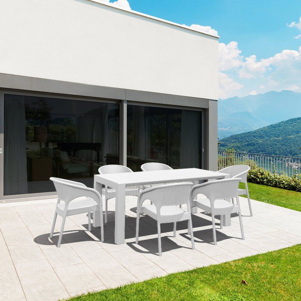Compamia Panama Wickerlook 7-Piece Extendable Dining Set