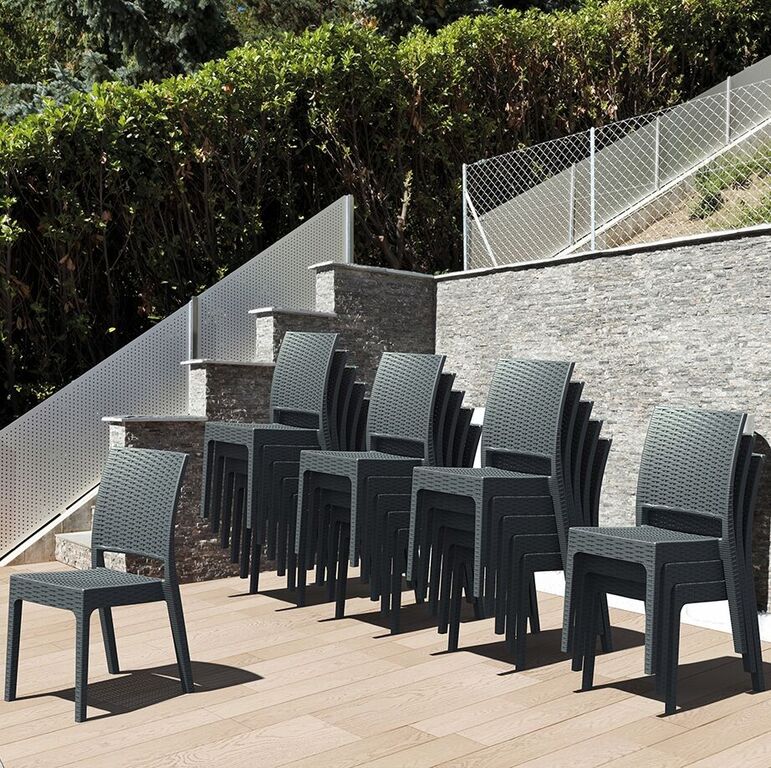 Compamia Florida Resin Wickerlook Dining Chair - Set of Two