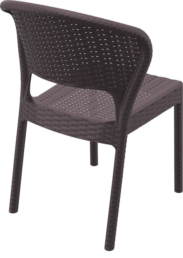 Compamia Daytona Wickerlook Square Dining Set 5 Piece with Side Chairs