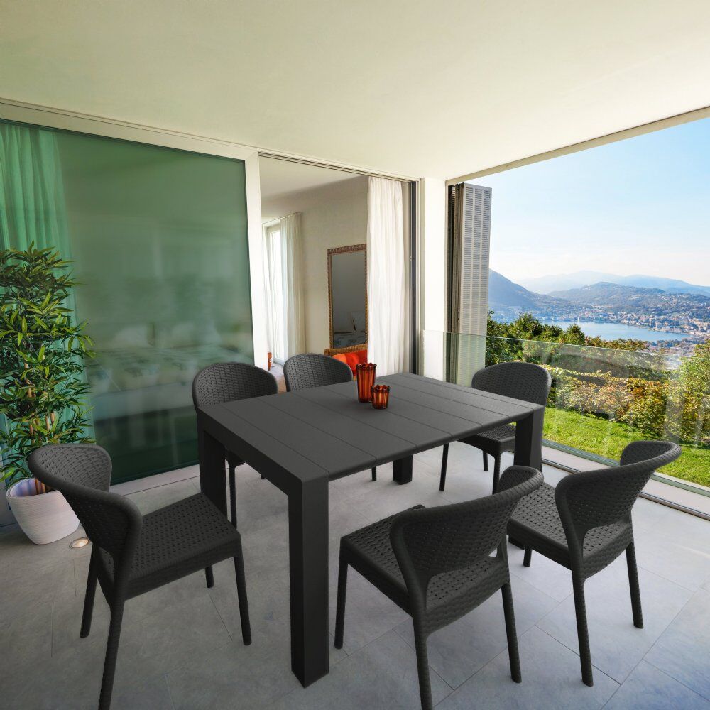 Compamia Daytona Wickerlook 7-Piece Extendable Dining Set