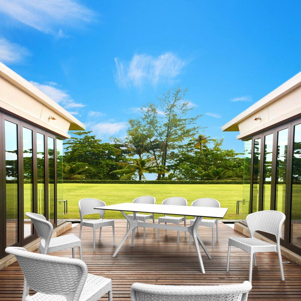 Compamia Daytona Wickerlook 9-Piece Rectangle Dining Set