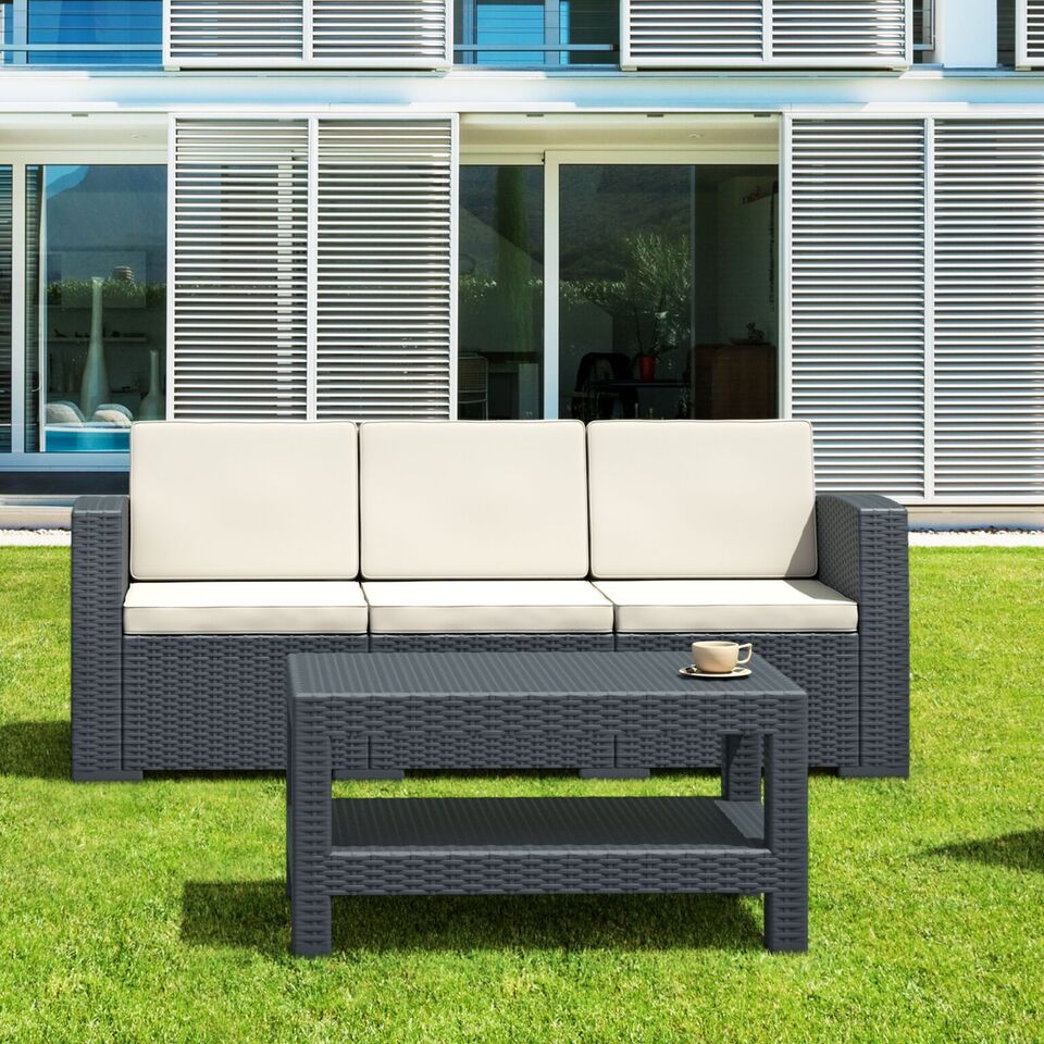 Compamia Monaco Resin Patio Sofa with Cushion