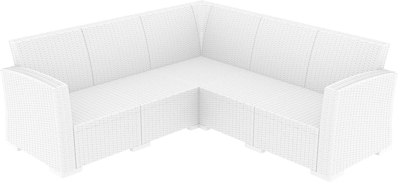 Compamia Monaco Resin Patio Sectional 5 piece Brown with Cushion