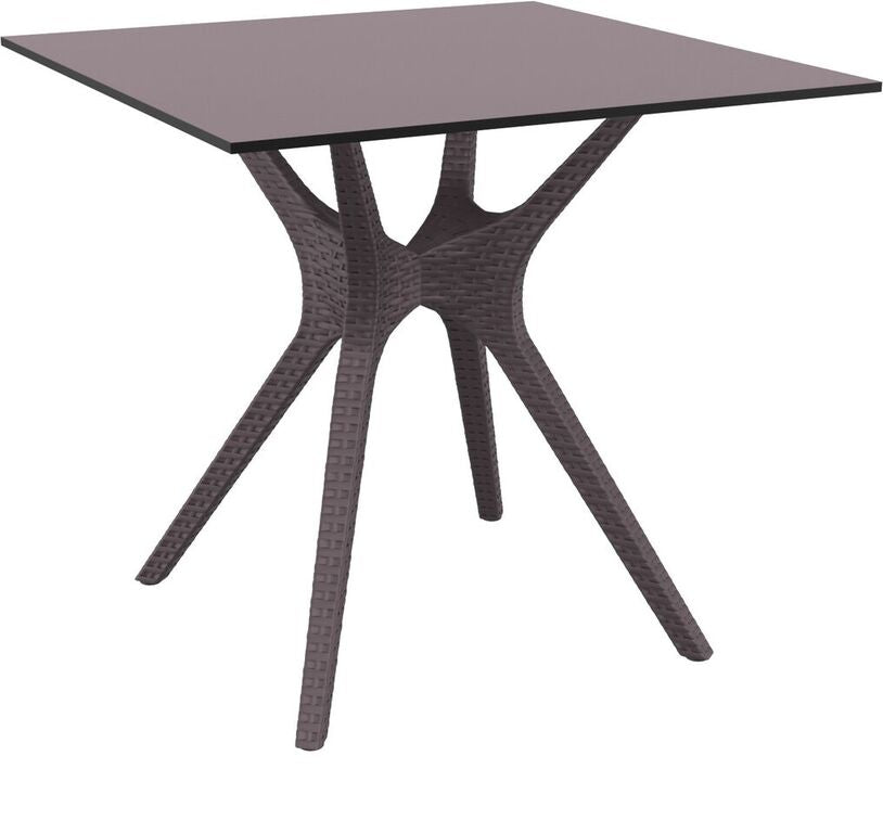 Compamia Ibiza Square Table 31 inch White/Brown/Dark Gray