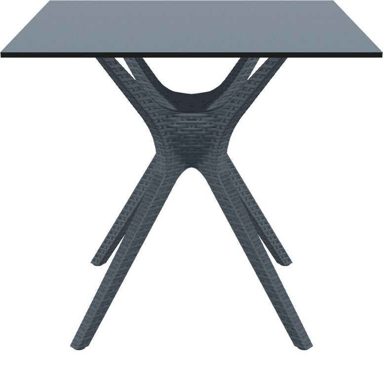 Compamia Ibiza Square Table 31 inch White/Brown/Dark Gray