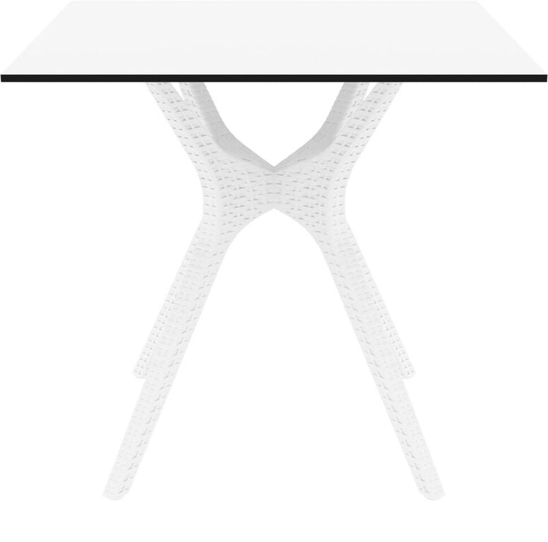 Compamia Ibiza Square Table 31 inch White/Brown/Dark Gray