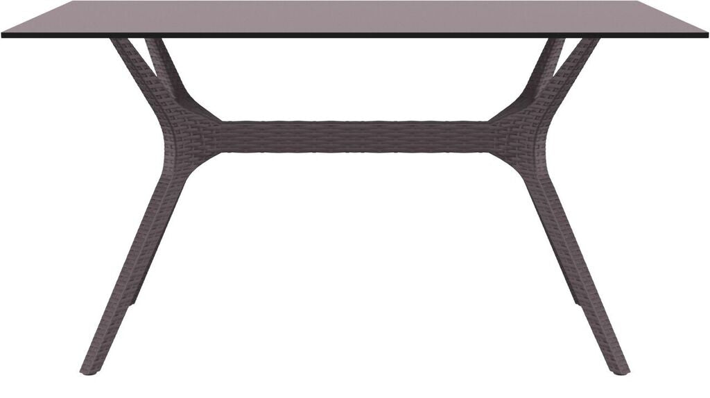 Compamia Ibiza Rectangle Table 55 inch White/Brown/Dark Gray