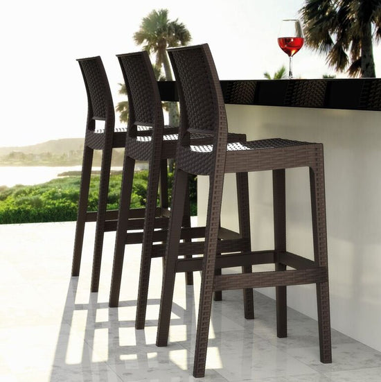 Compamia Jamaica Resin Wickerlook Barstool Set of 2