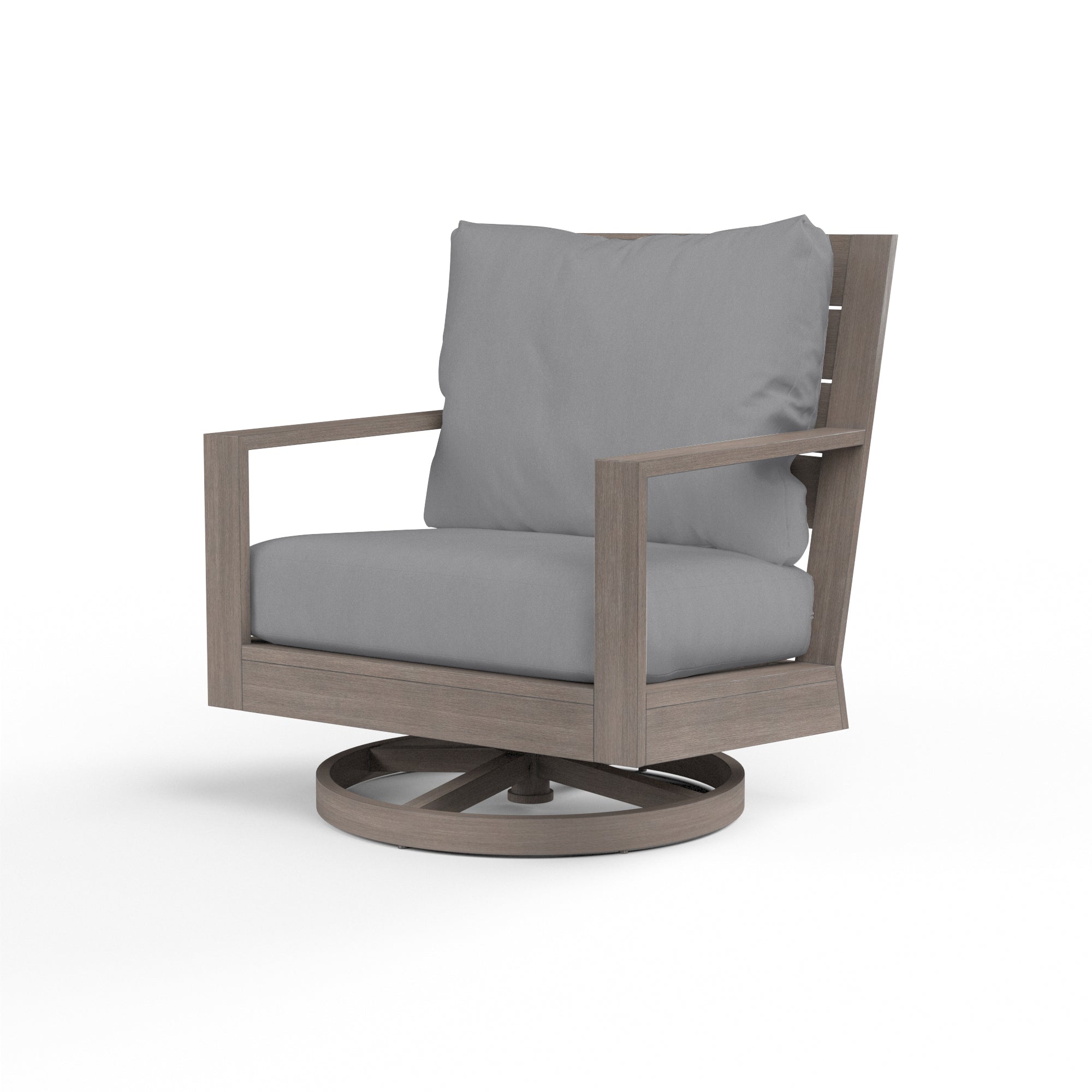 Sunset West Laguna Aluminum Swivel Club Rocker with Cushion