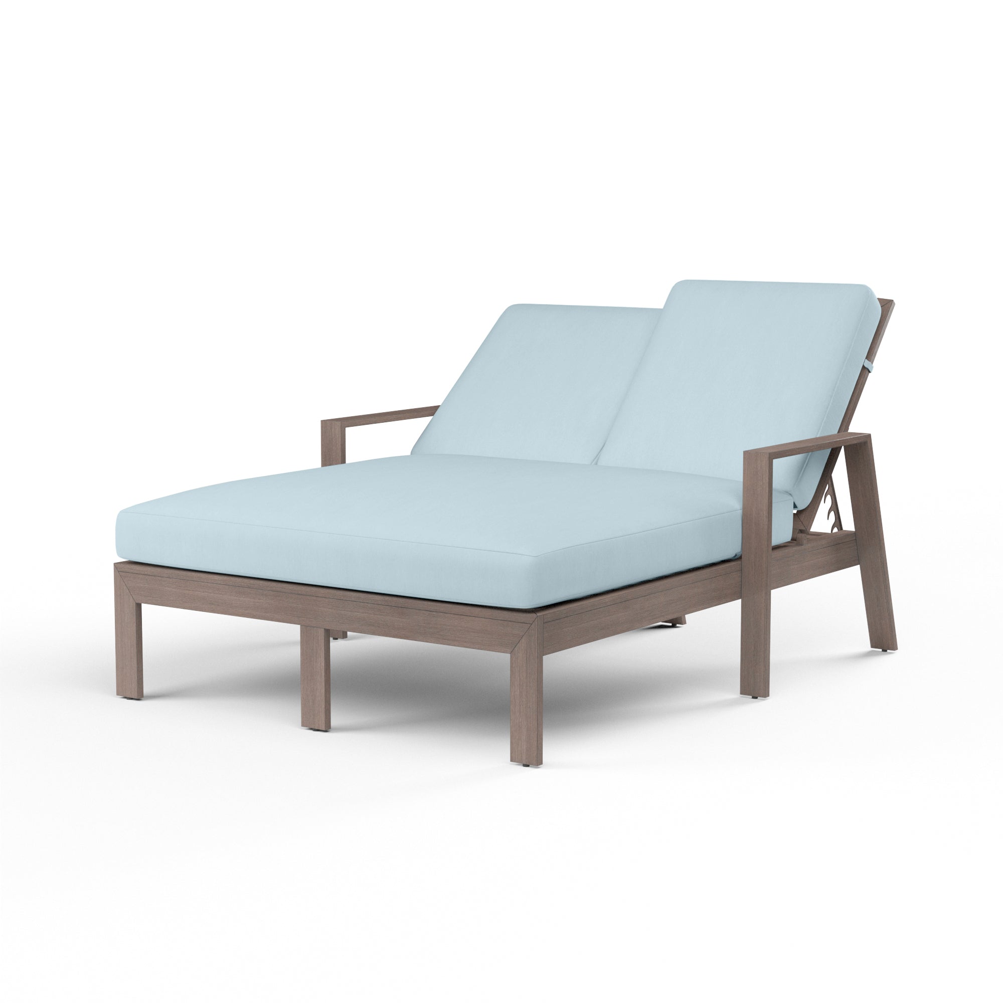 Sunset West Laguna Aluminum Double Chaise Lounge with Cushion