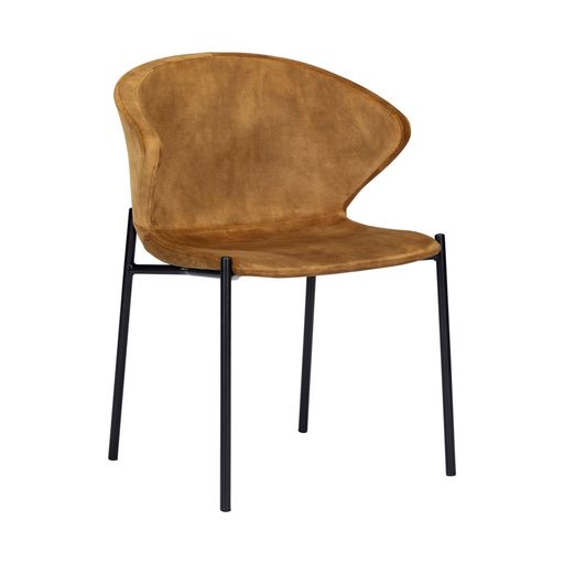 Sunpan Eric Dining Chair in Nono Dark Green / Nono Tapenade Gold - Set of Two