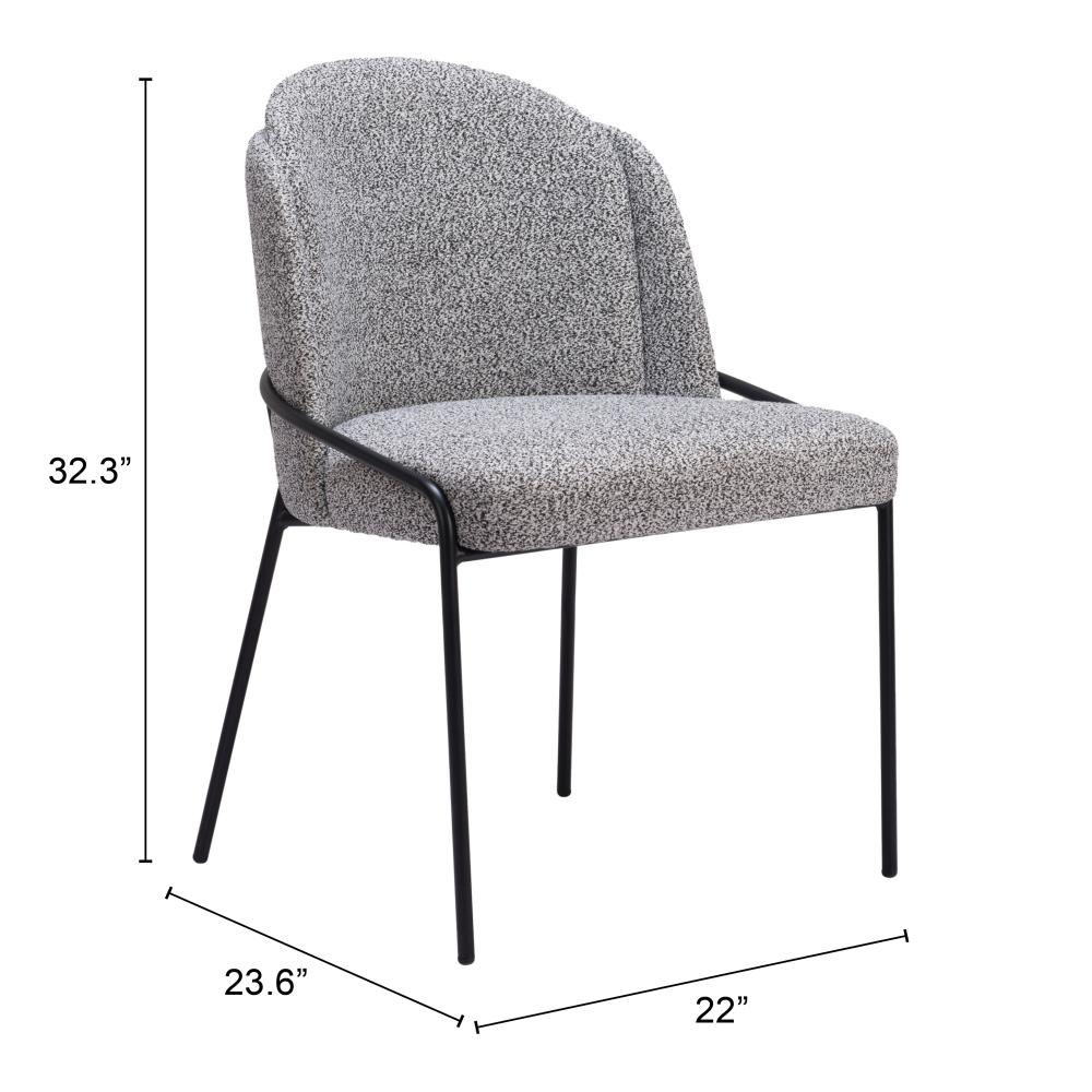 Zuo Modern Jambi Dining Chair Black & White/Ivory