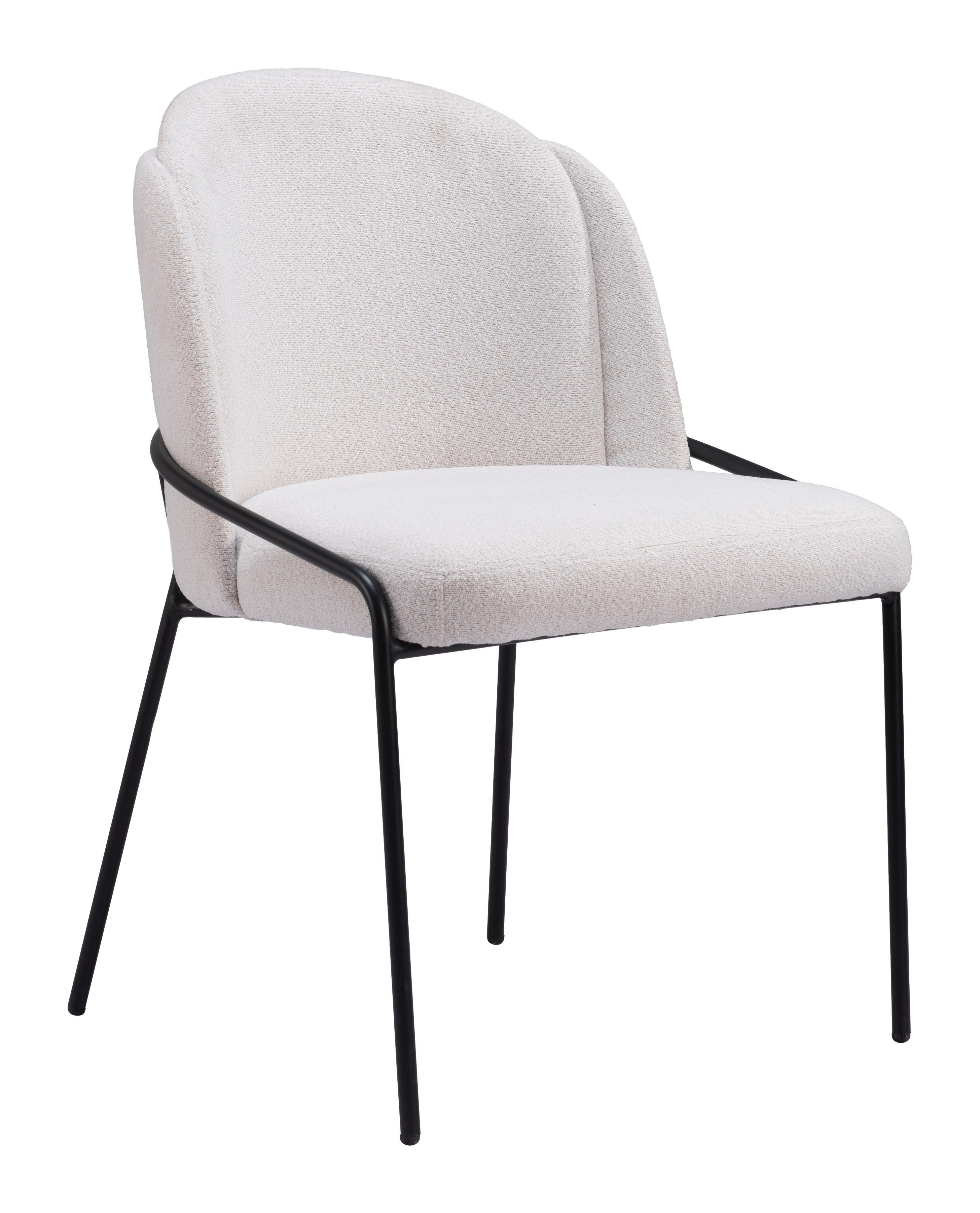 Zuo Modern Jambi Dining Chair Black & White/Ivory