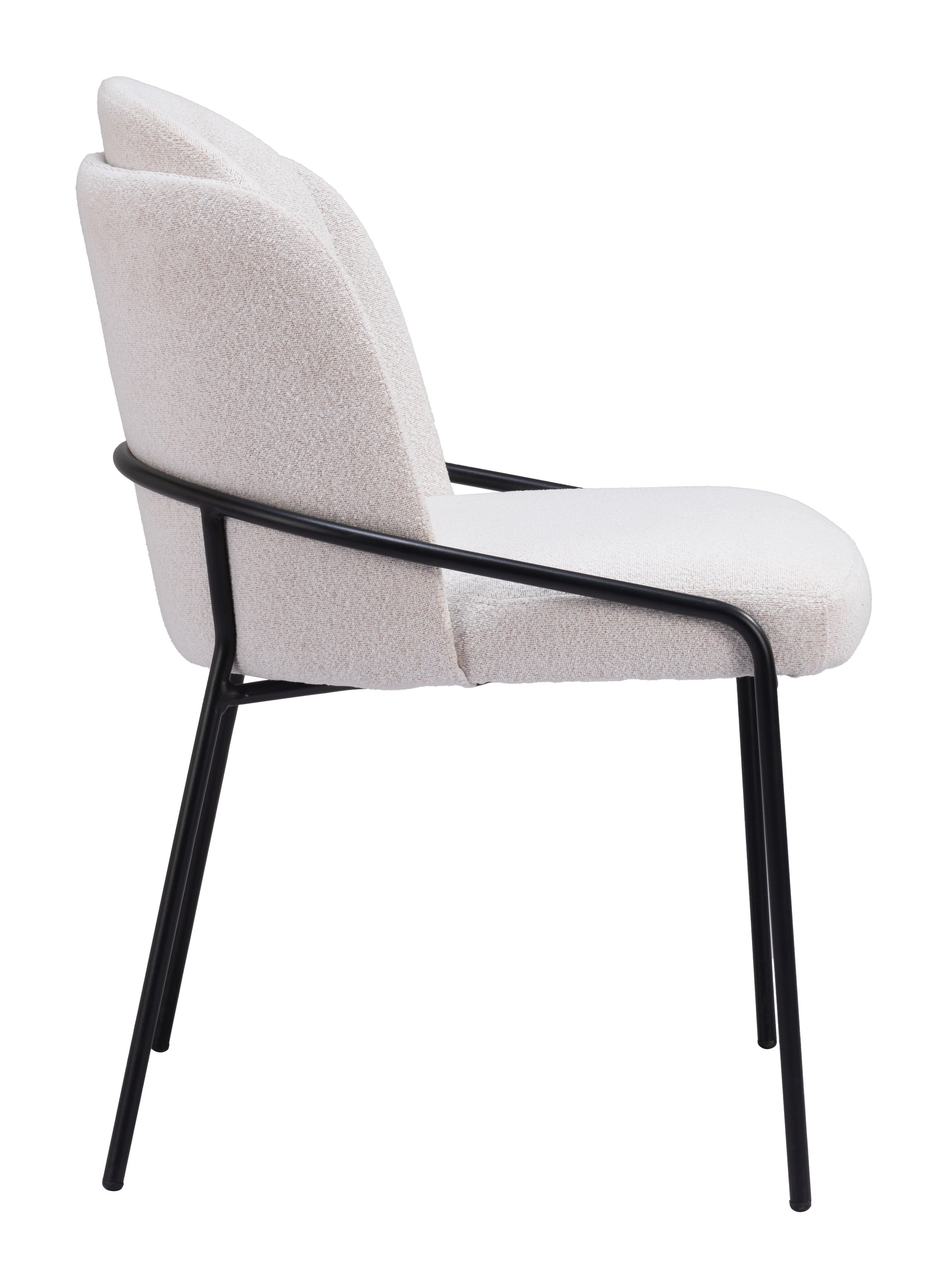 Zuo Modern Jambi Dining Chair Black & White/Ivory