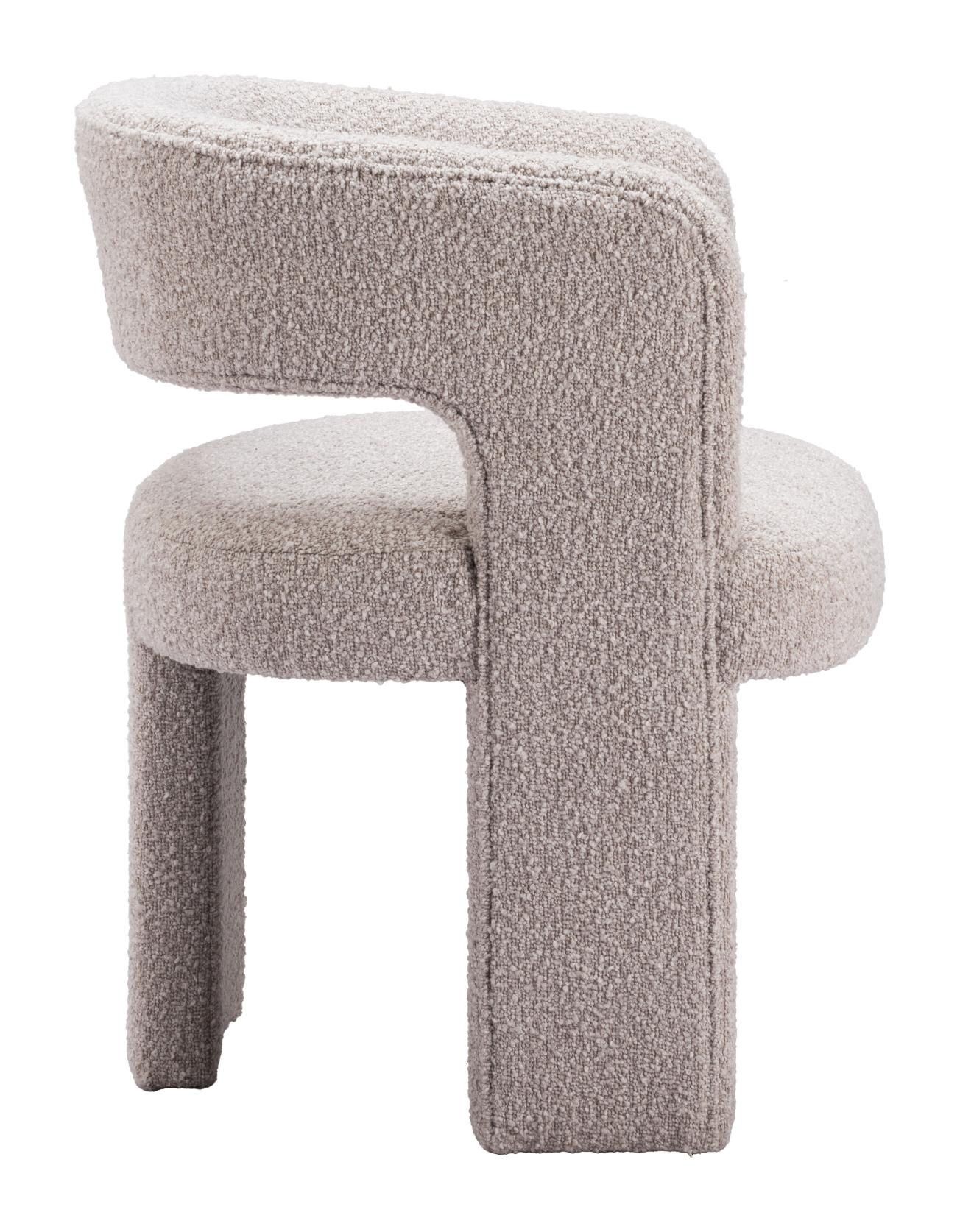 Zuo Modern Java Accent Chair in Sandy Beige, Accent Chairs, Fabric, Plywood, Polyester, Curved, Trestle, Indoor