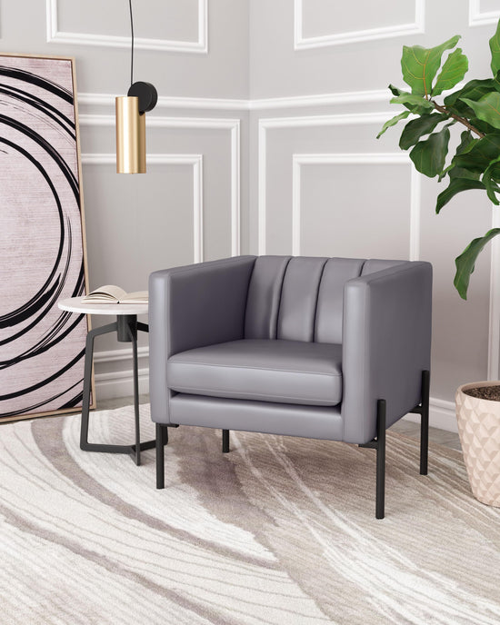 Zuo Modern Jess Accent Chair in Gray