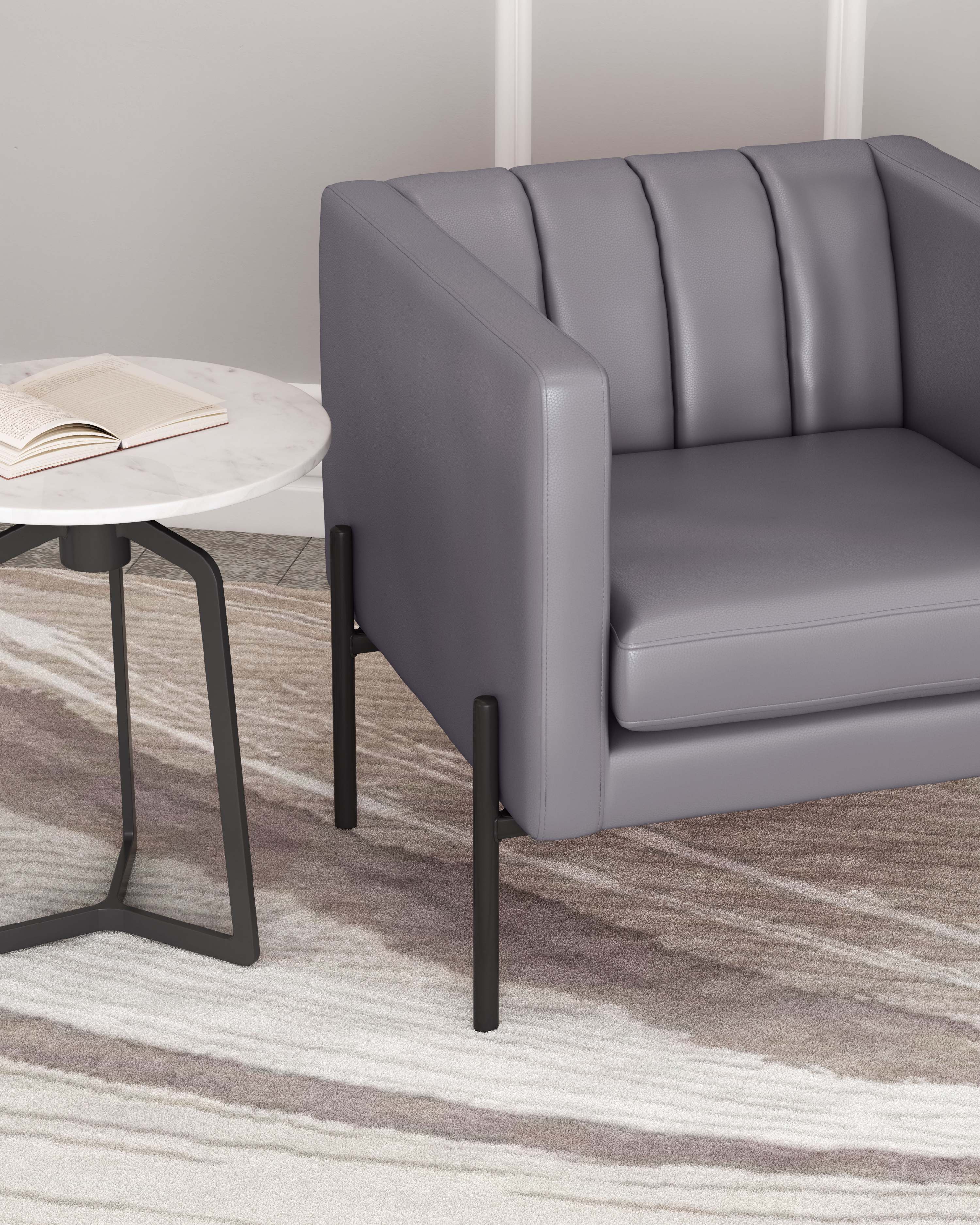 Zuo Modern Jess Accent Chair in Gray