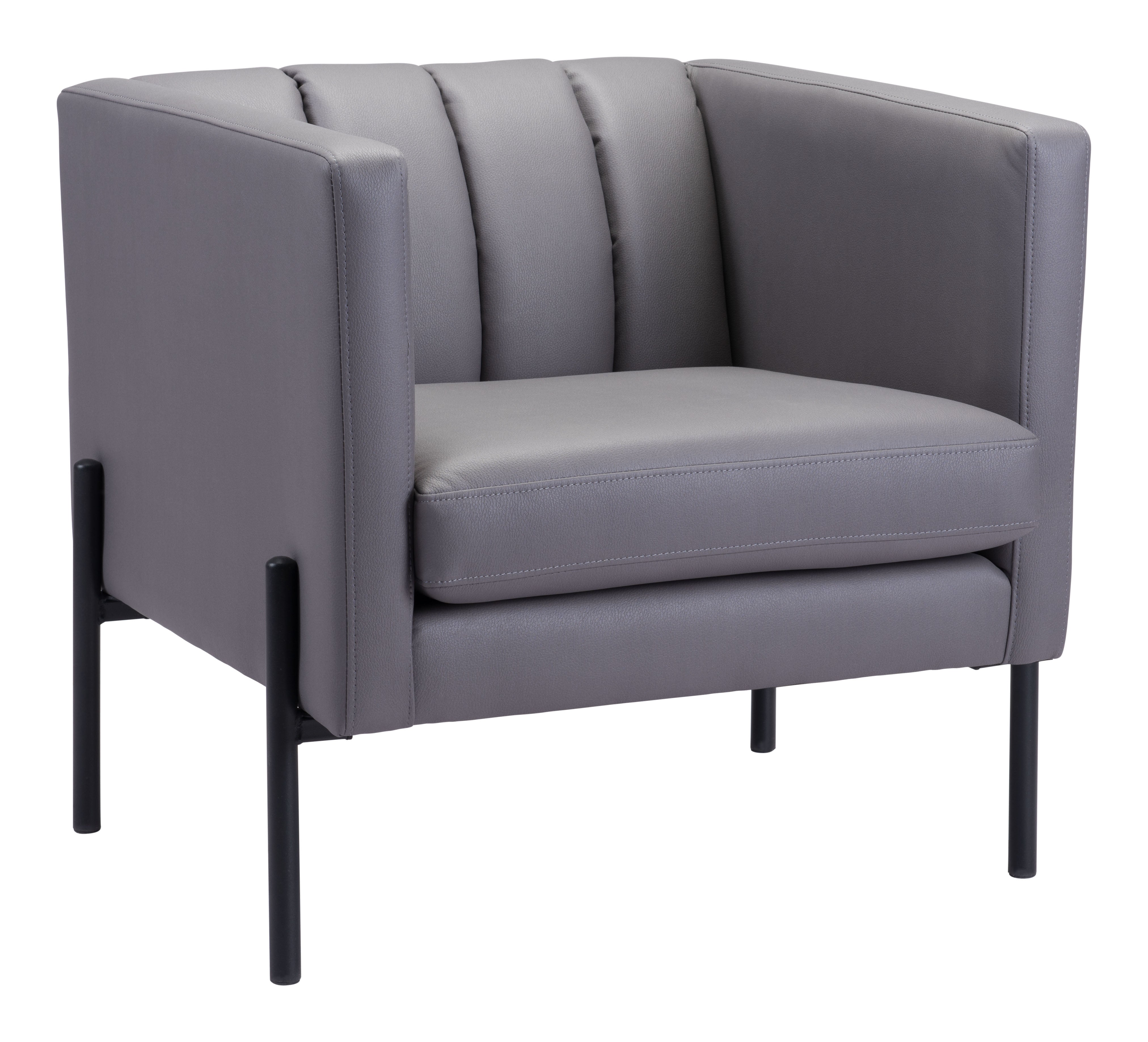 Zuo Modern Jess Accent Chair in Gray