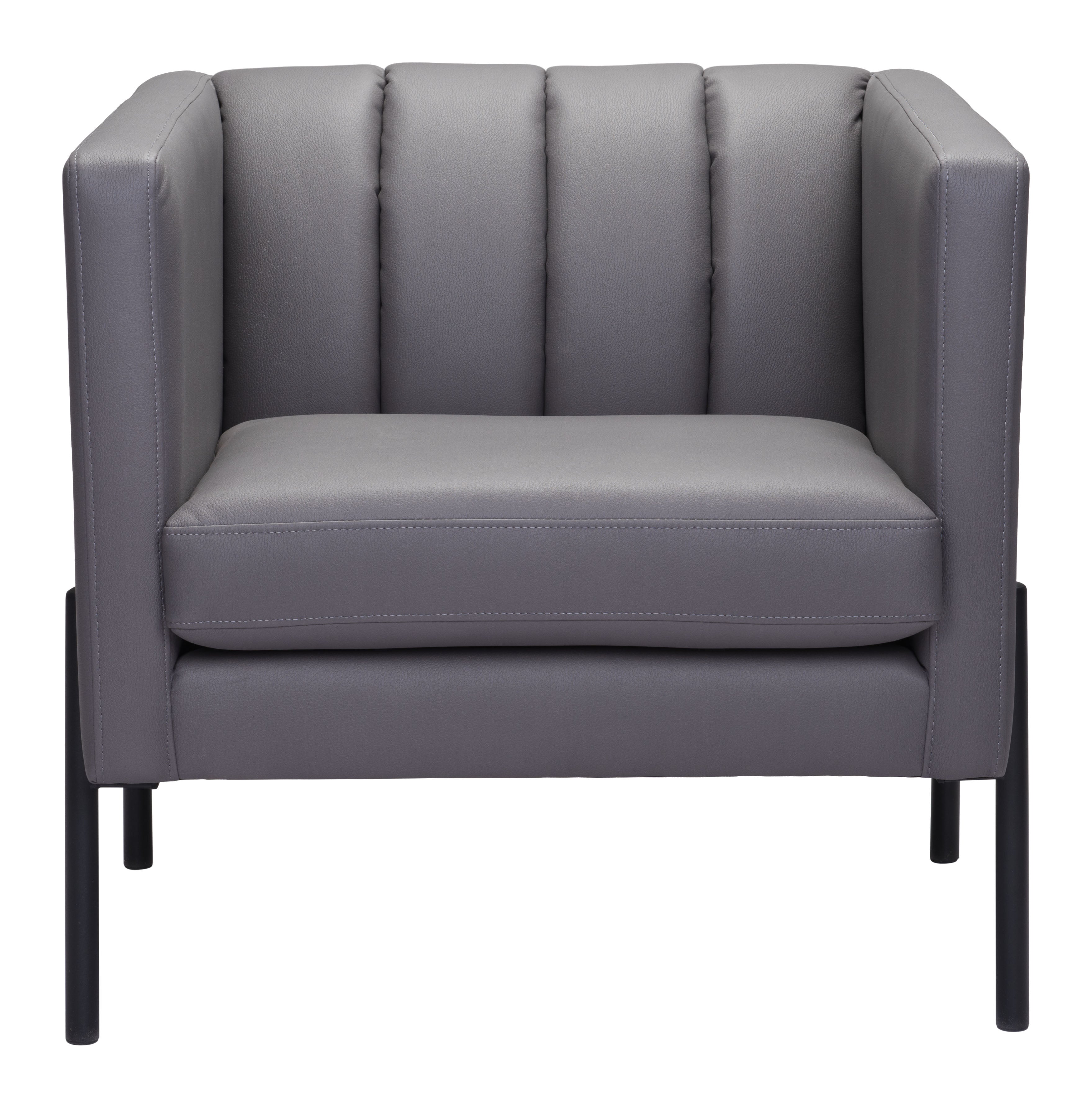 Zuo Modern Jess Accent Chair in Gray