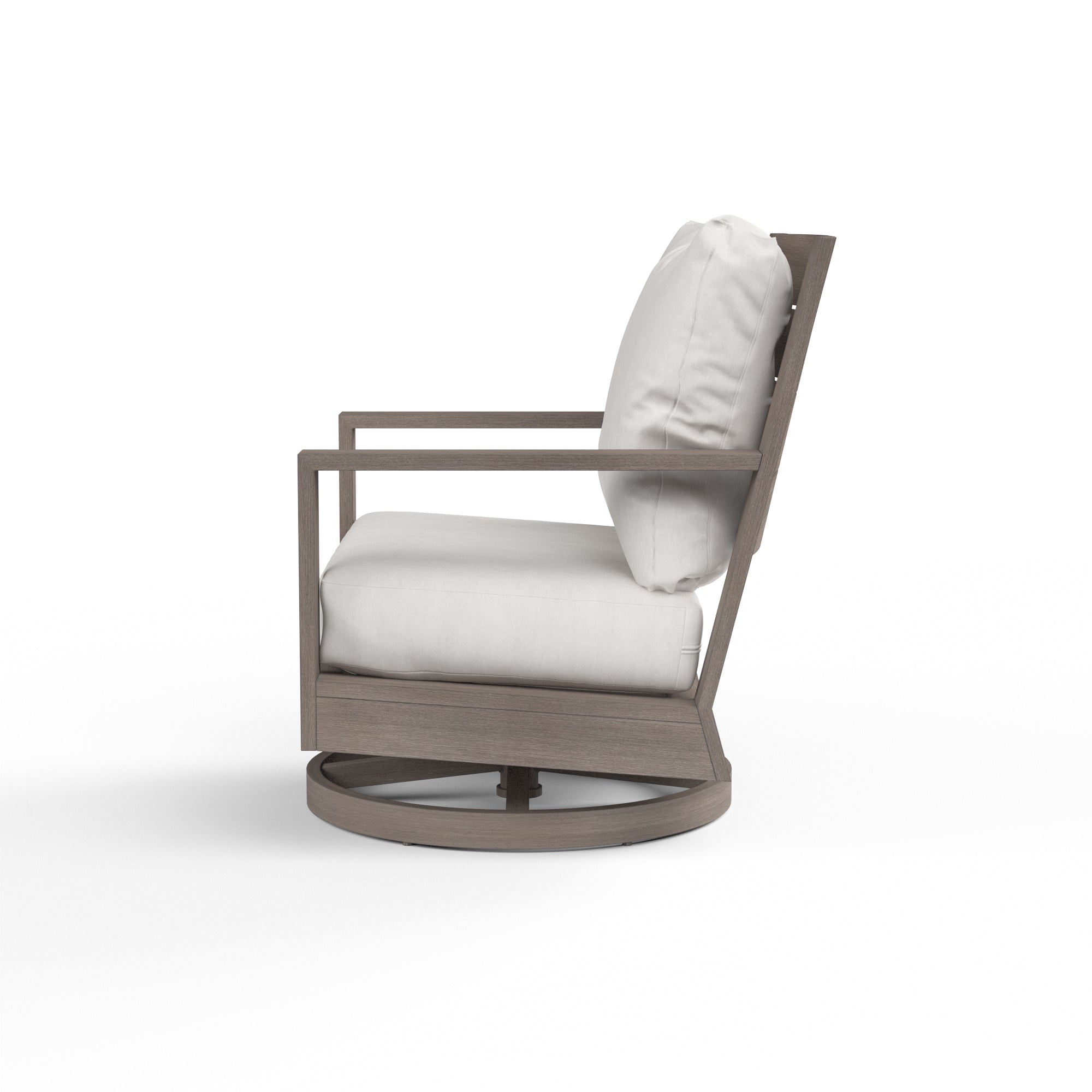 Sunset West Laguna Aluminum Swivel Club Rocker with Cushion