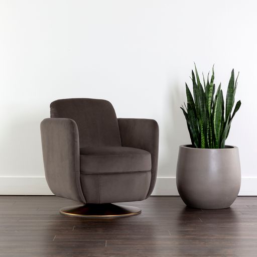 Sunpan Gilley Swivel Lounge Chair - Bergen Navy / Meg Ash