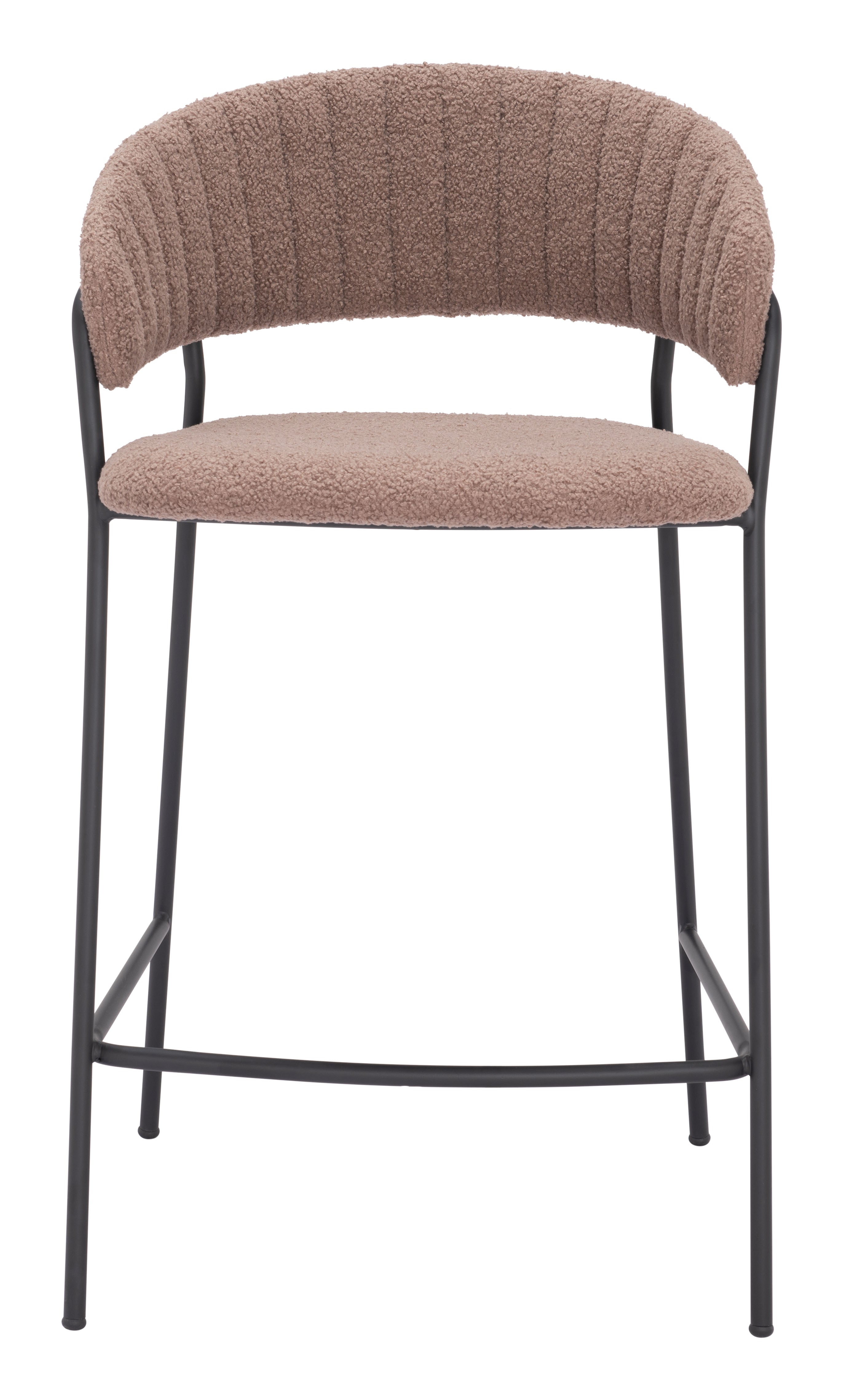 Zuo Modern Josephine Counter Stool in Cream/Brown