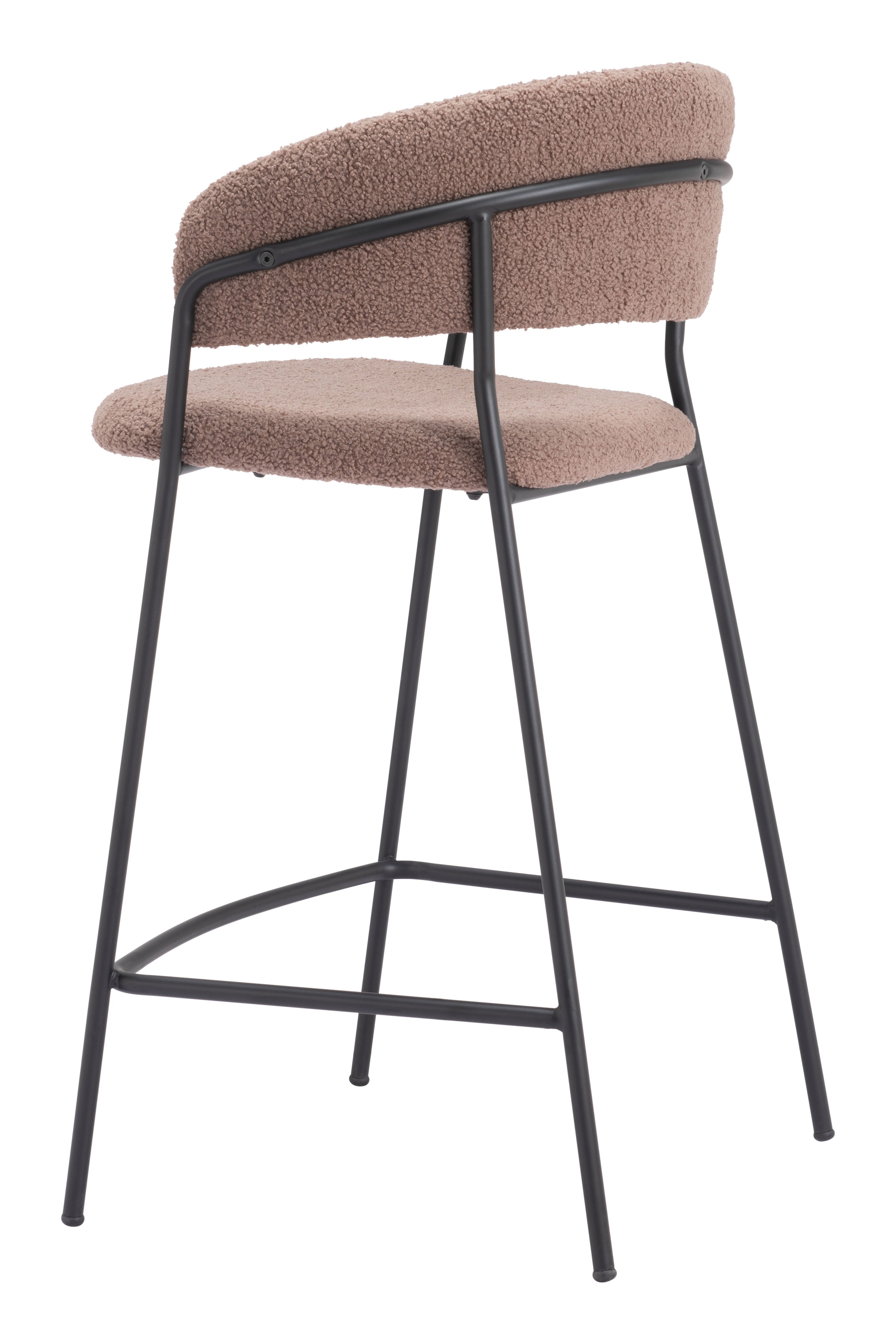 Zuo Modern Josephine Counter Stool in Cream/Brown