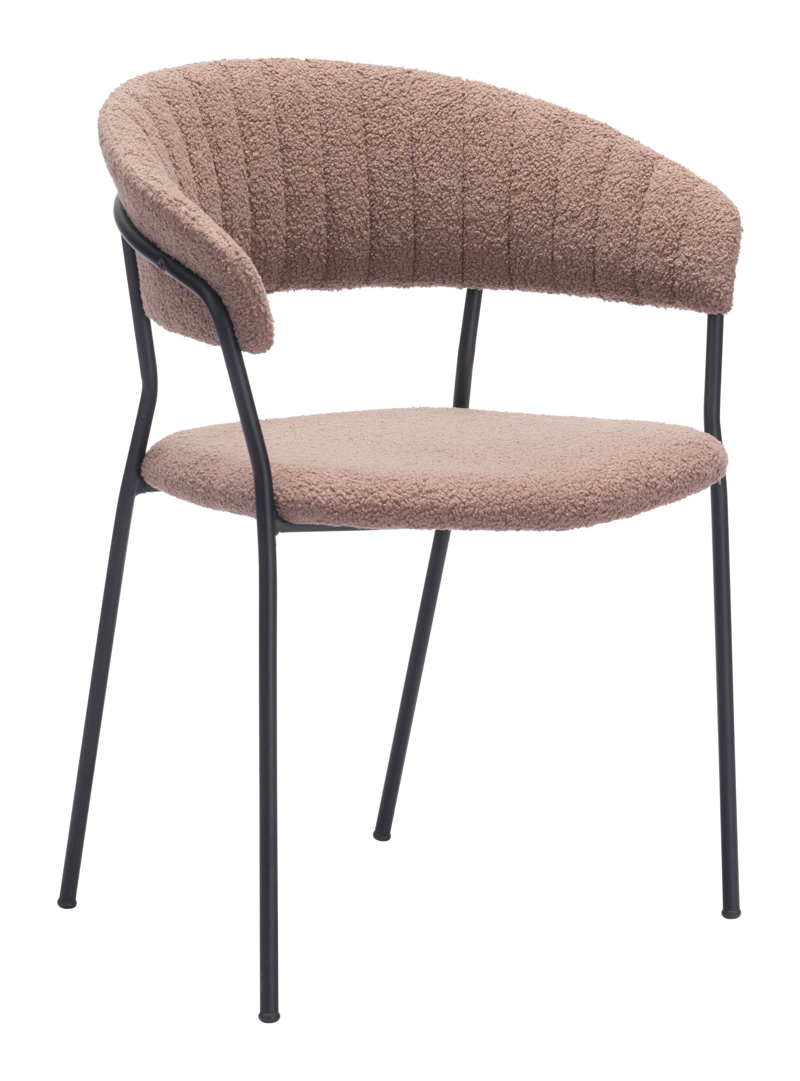 Zuo Modern Josephine Dining Chair in Cream/Brown