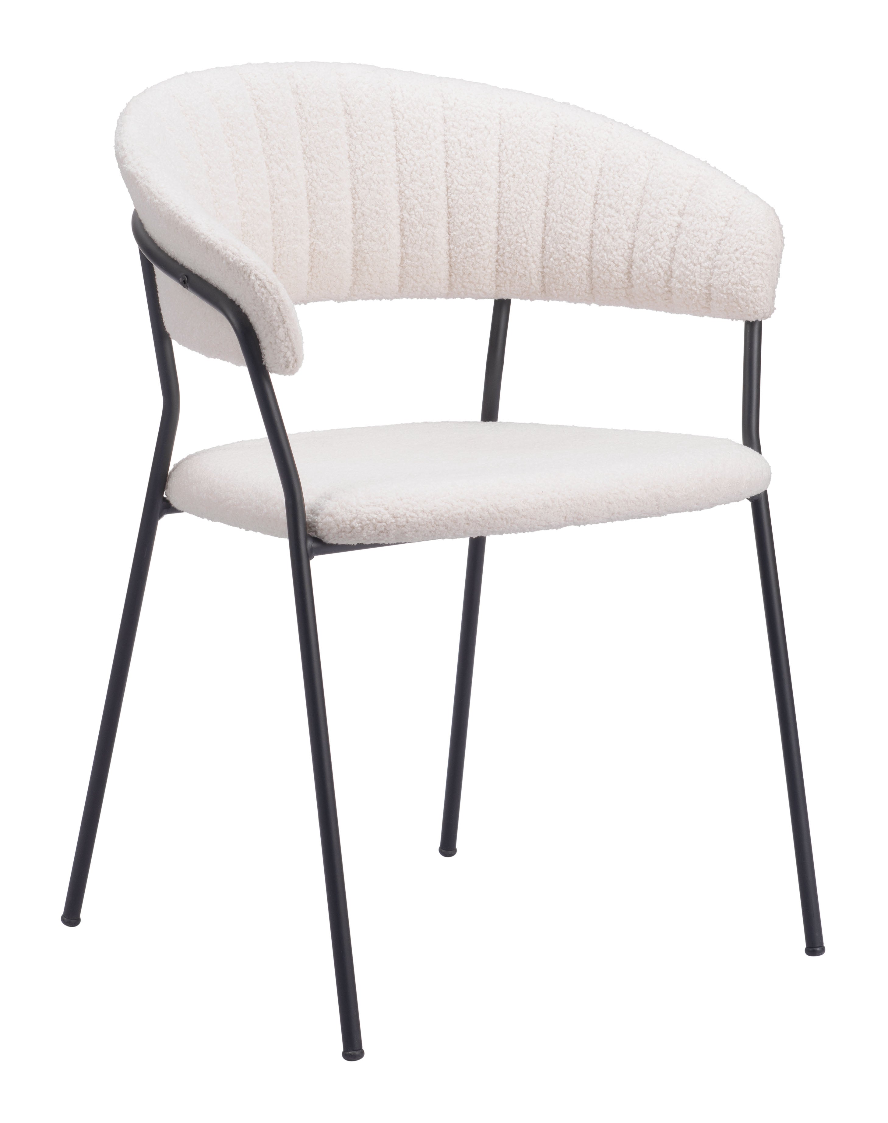 Zuo Modern Josephine Dining Chair in Cream/Brown