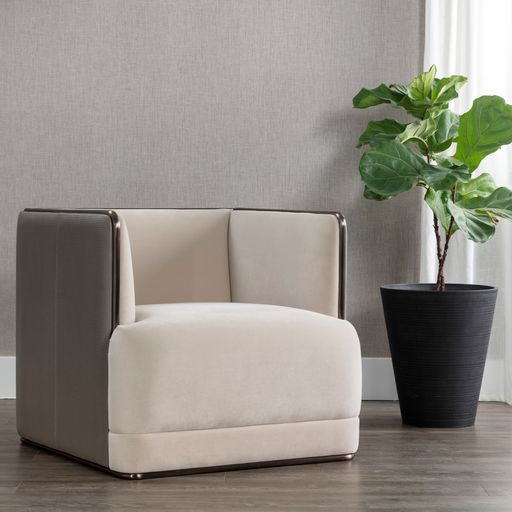 Sunpan Sierra Armchair - Meg Taupe / Porcini Taupe
