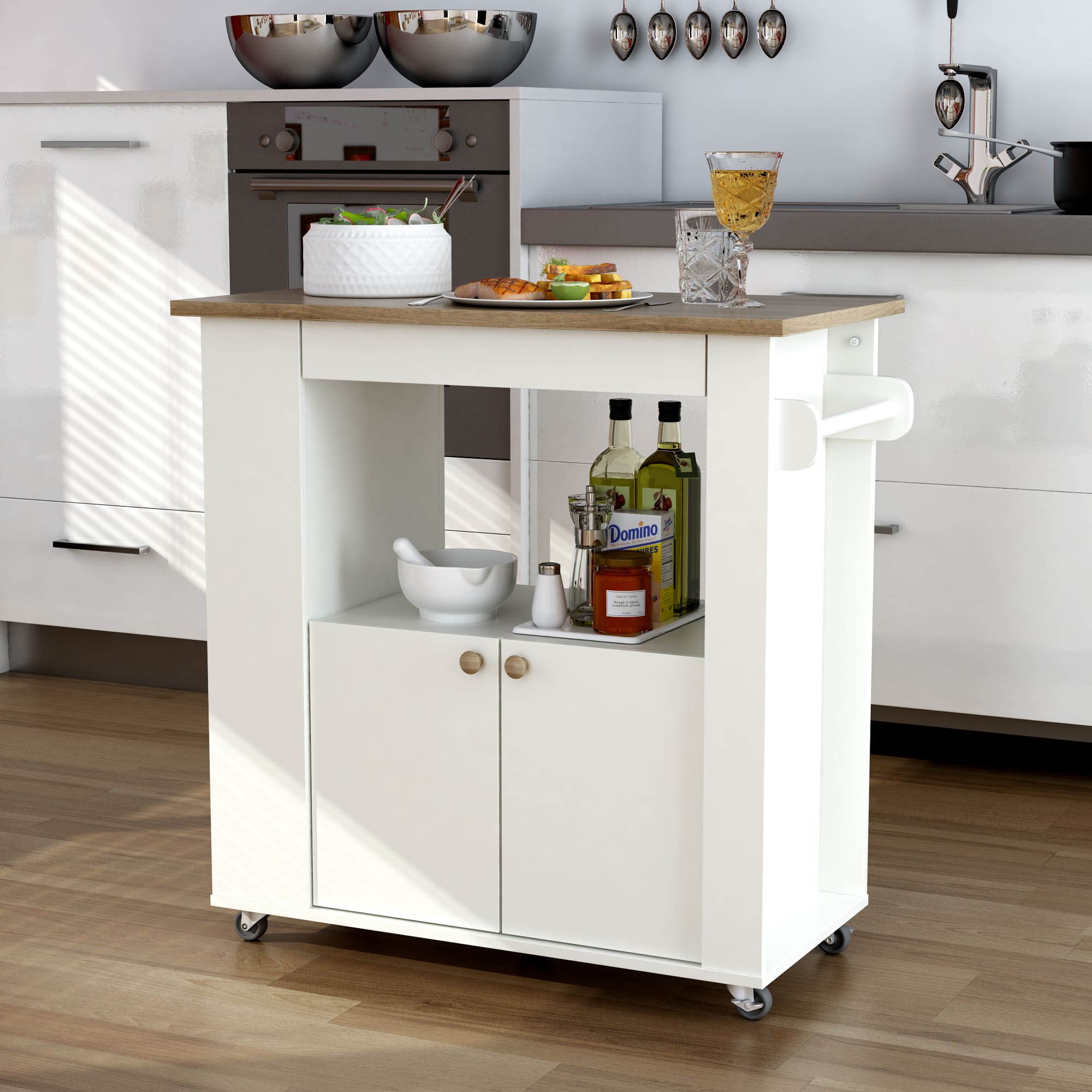 Anderson Teak Aston 33.5" Kitchen Cart