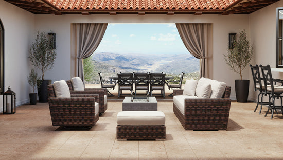 Sunset West Montecito Wicker Sofa with Cushion
