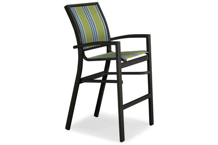 Telescope Casual Kendall Sling Bar Height Stacking Arm Chair