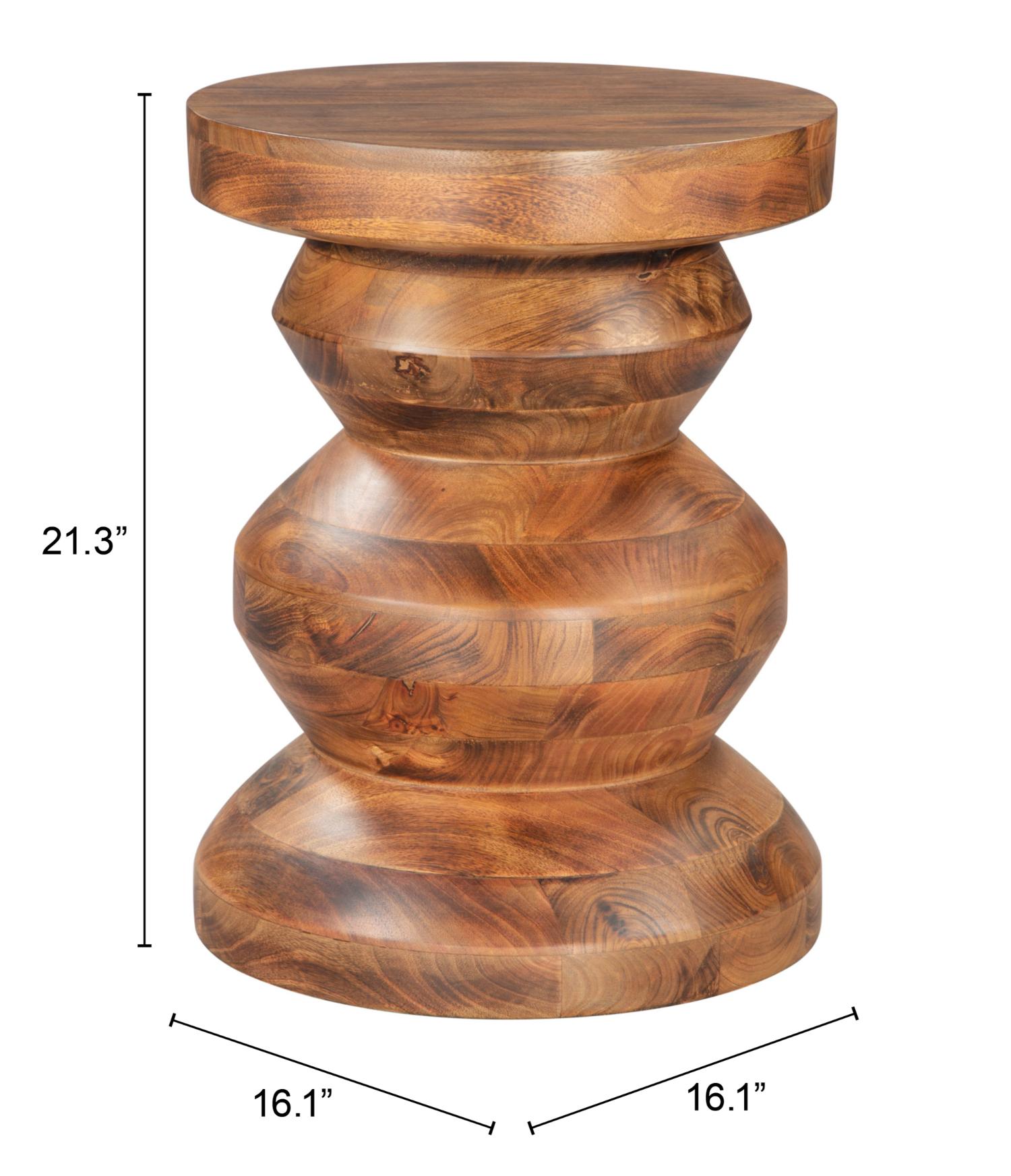 Zuo Modern Kerala Side Table in Walnut