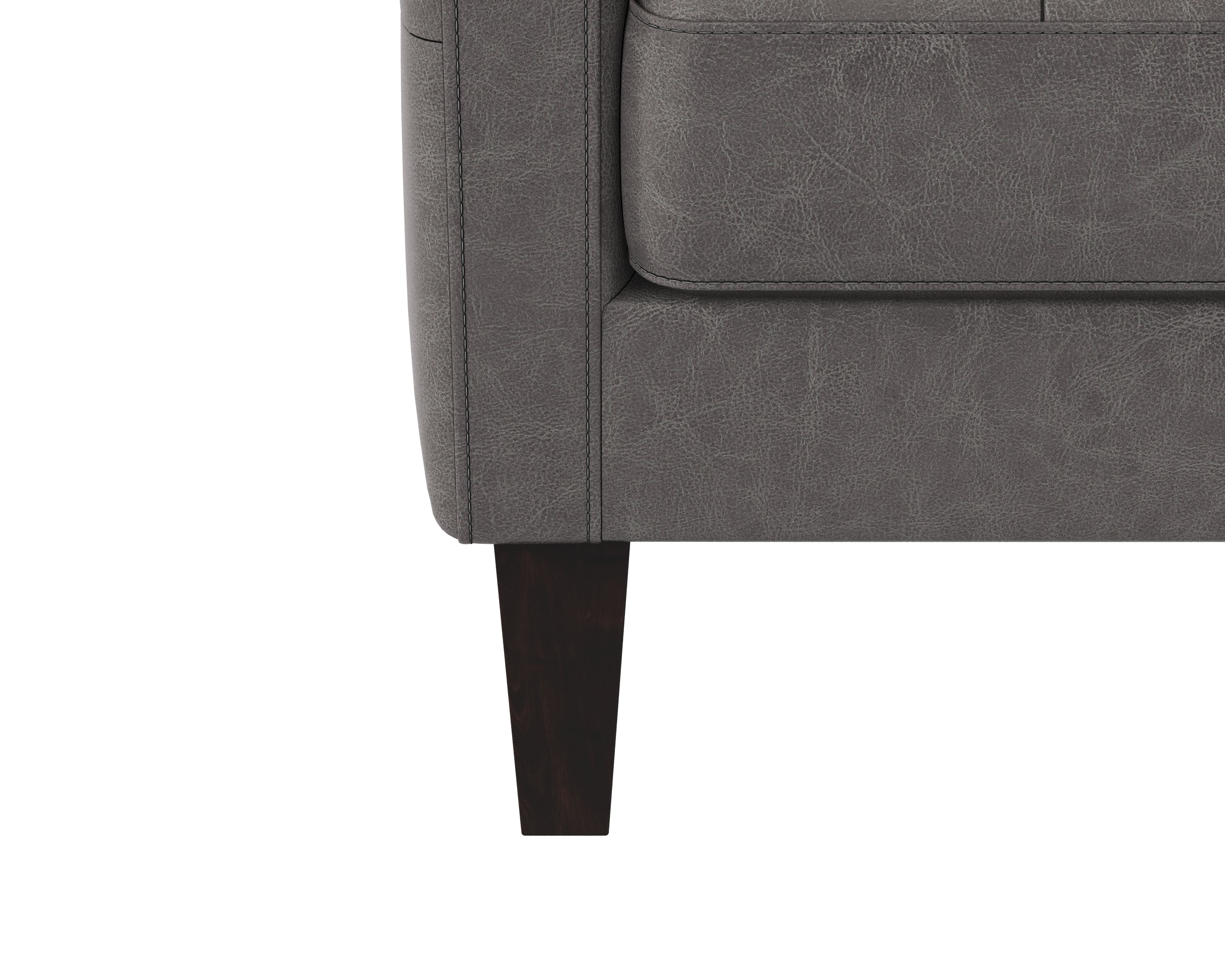 Sunpan Karmelo Armchair Cognac/Vintage Charcoal Leather