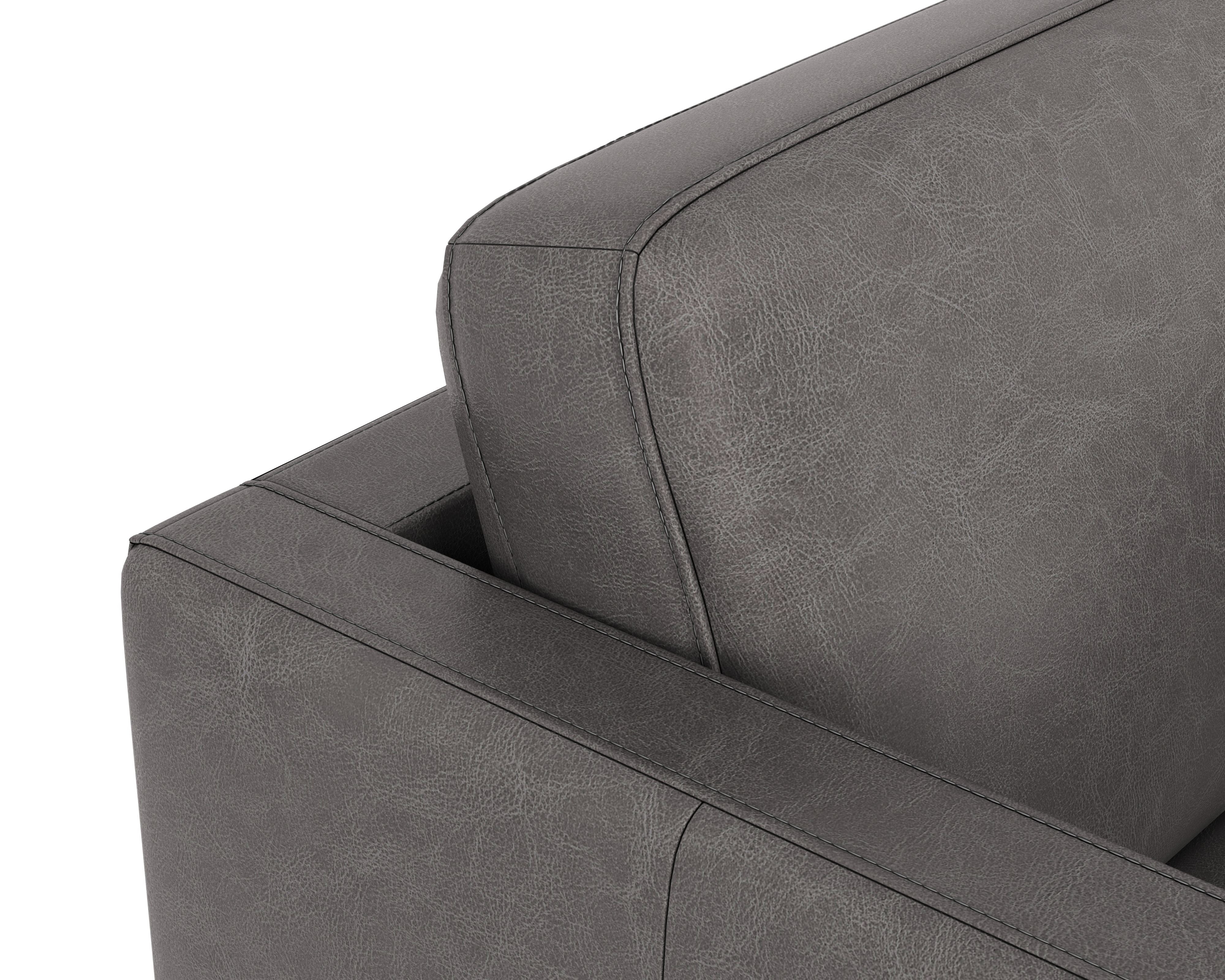 Sunpan Karmelo Armchair Cognac/Vintage Charcoal Leather