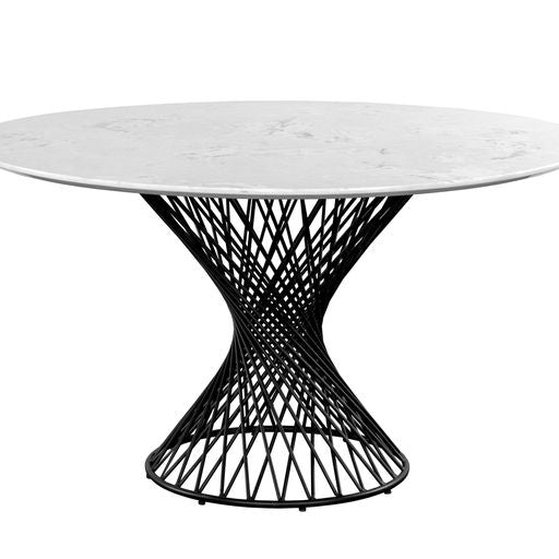 Sunpan Madeira Dining Table Ebony Brown / Grey Marble in 54''