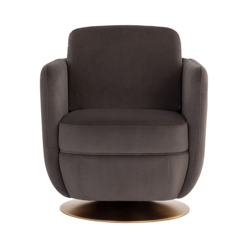 Sunpan Gilley Swivel Lounge Chair - Bergen Navy / Meg Ash