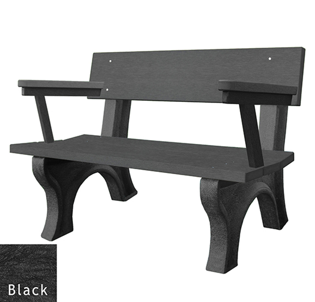 Polly Products Landmark Backed Bench With Arm