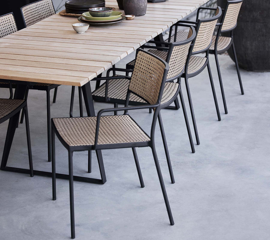 Cane-Line Less Armchair - Stackable with French Weave