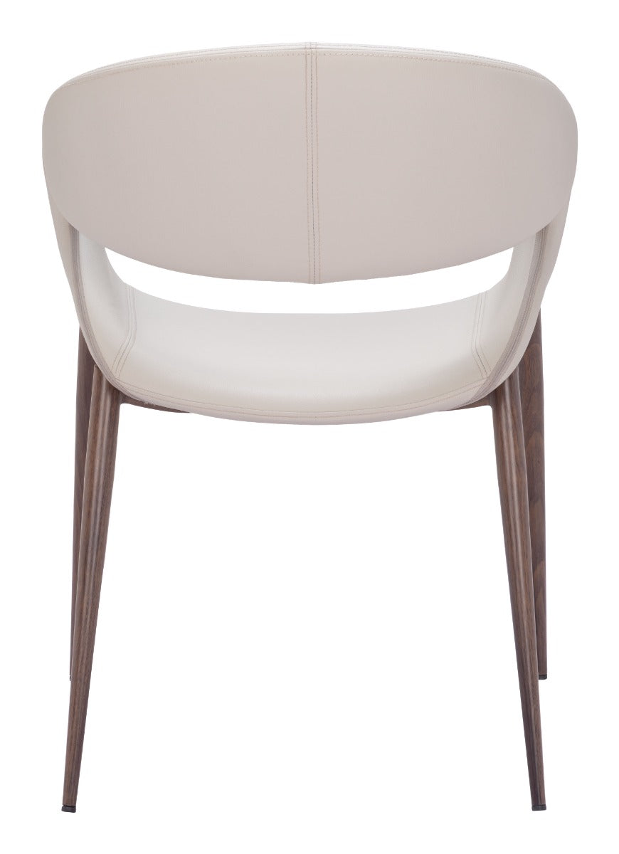 Zuo Modern Limay Dining Chair Beige & Walnut