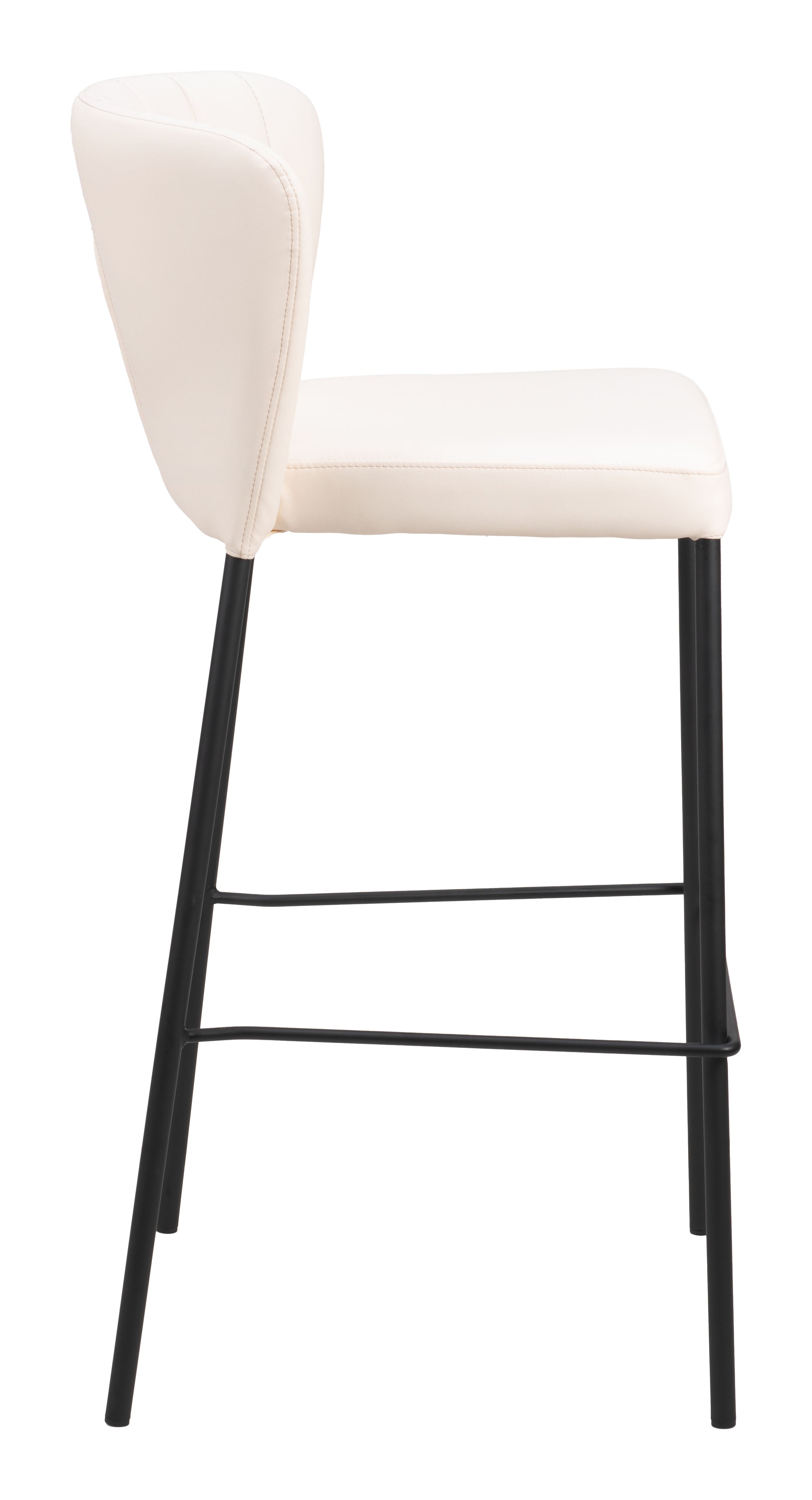 Zuo Modern Linz Barstool in Cream/Gray