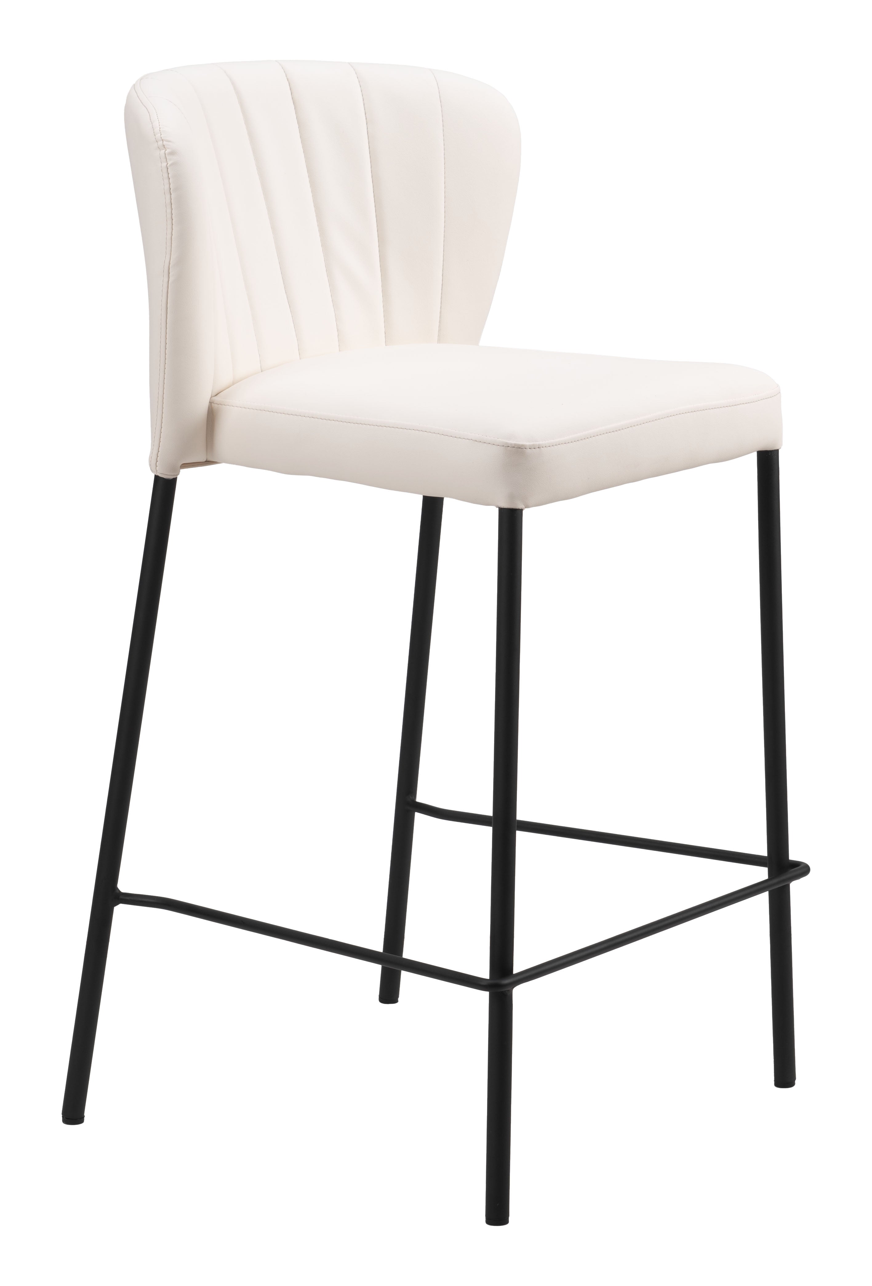 Zuo Modern Linz Counter Stool in Cream/Gray