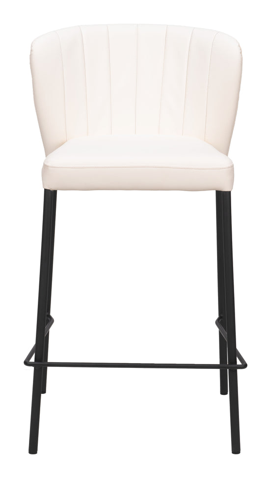 Zuo Modern Linz Counter Stool in Cream/Gray