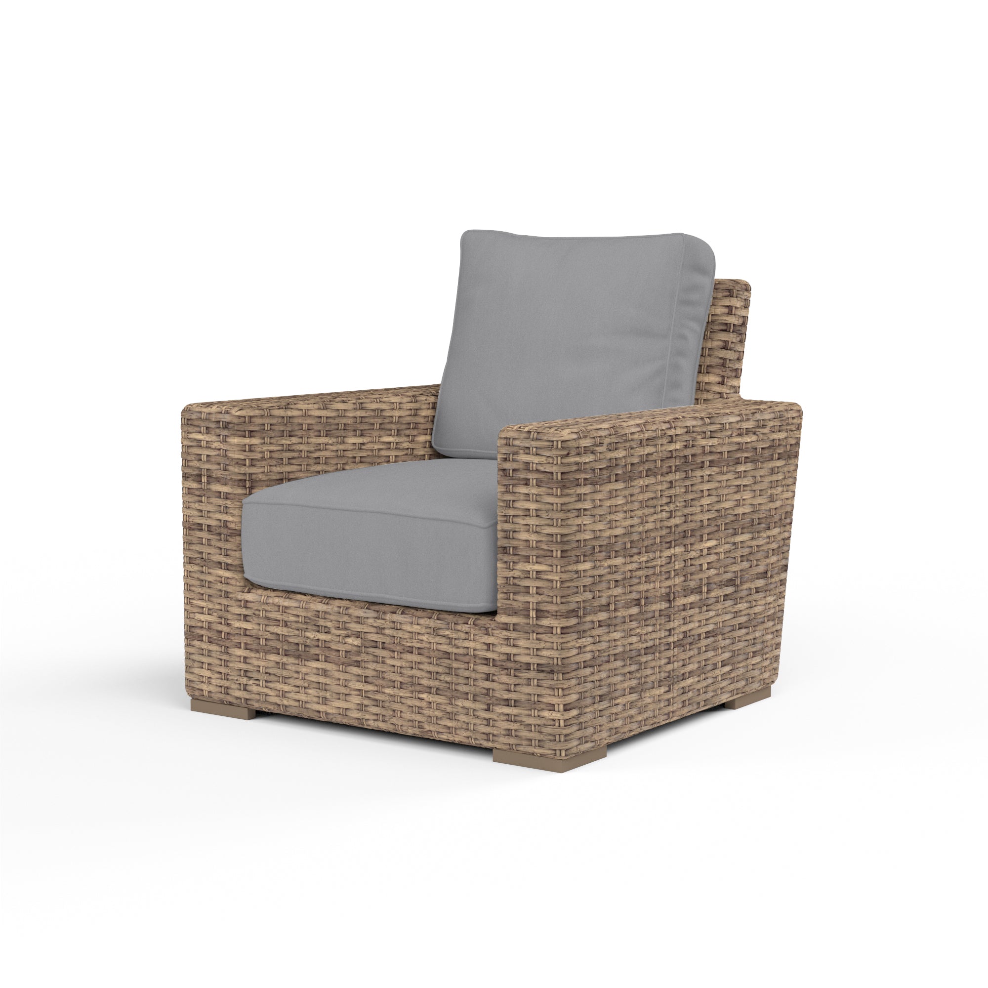 Sunset West Havana Club Chair in Canvas with Self Welt
