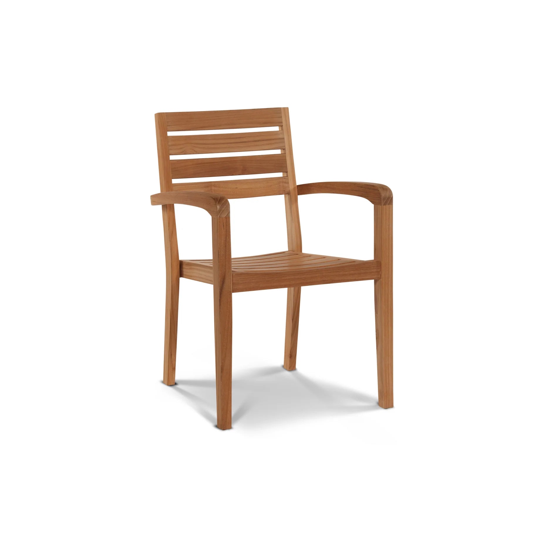 Curated Maison Lovel Teak Outdoor Dining Stacking Armchair (Set of 4)