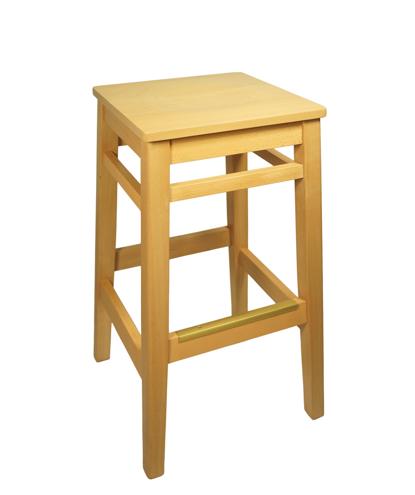 BFM Seating Trevor Backless Barstool In Mahogany/Walnut/Natural/Ebony Frame