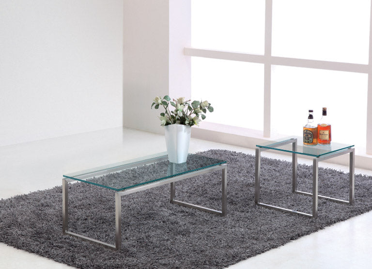 Woodstock Marketing Sly End Table Tempered Glass Top