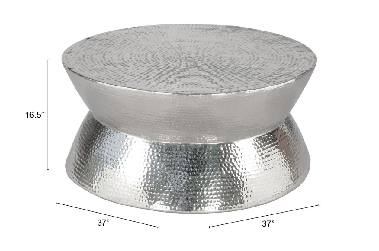 Zuo Modern Madryn Coffee Table Silver