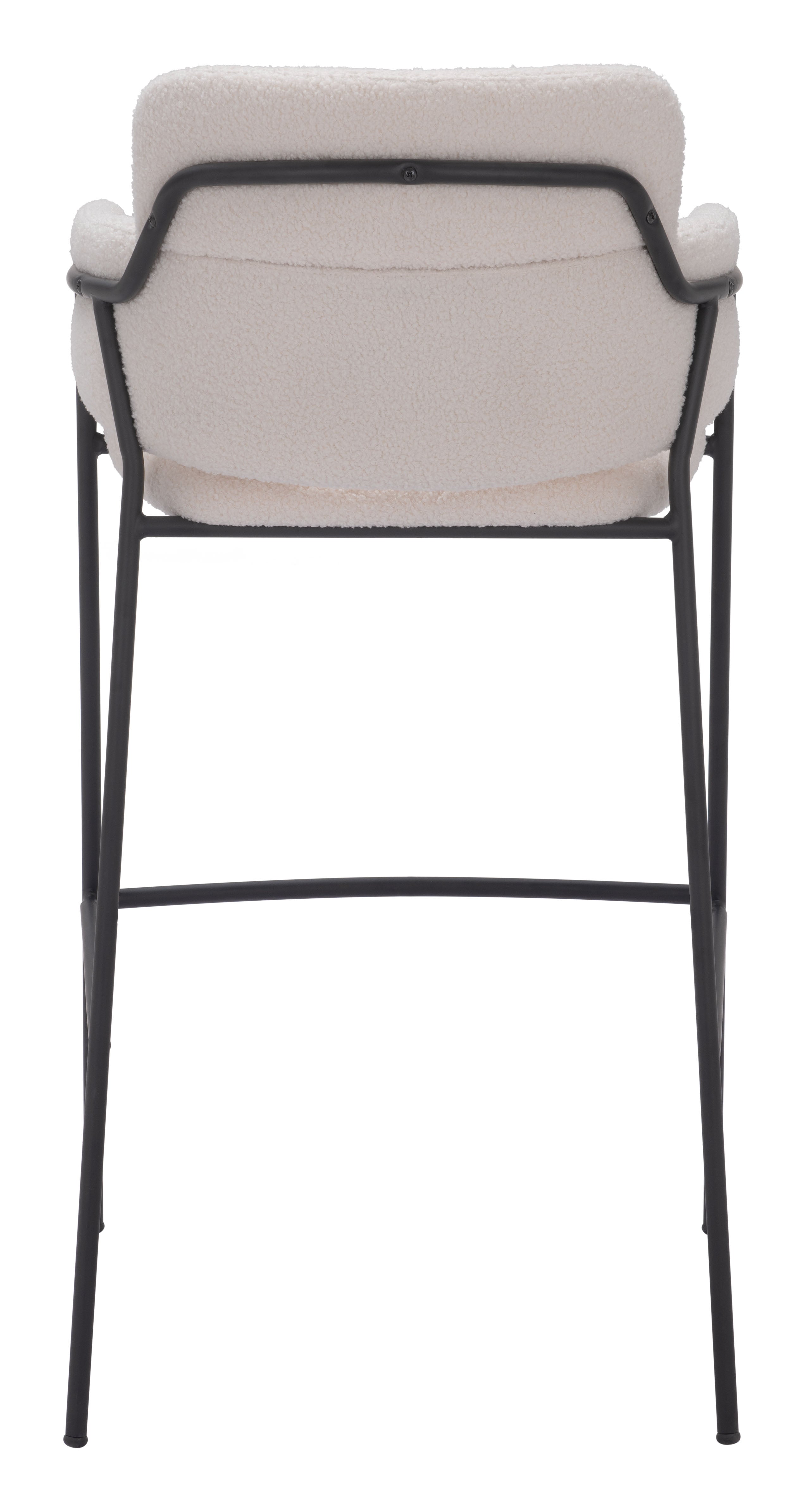 Zuo Modern Marcel Barstool in Cream/Brown
